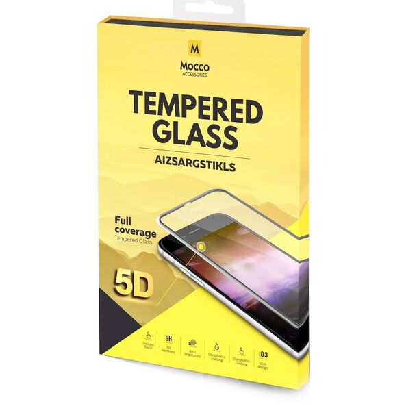 Mocco Full Glue 5D Signature Edition Tempered Glass Full Coverage with Frame Apple iPhone 11 Pro Max Black