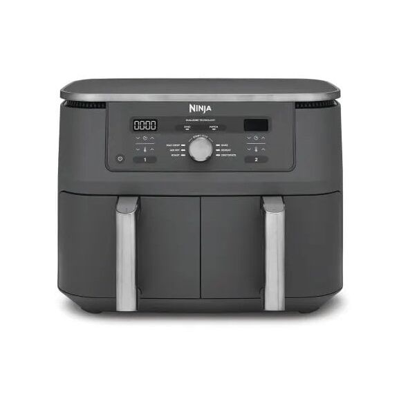 Ninja DZ400EU frytkownica Podwójny 9,5 l Autonomiczny 2470 W Frytkownica na gorące powietrze Szary