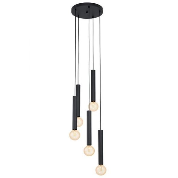 EGLO CORTENOVA, Black, Black, Steel, IP20, I, 5 bulb(s)