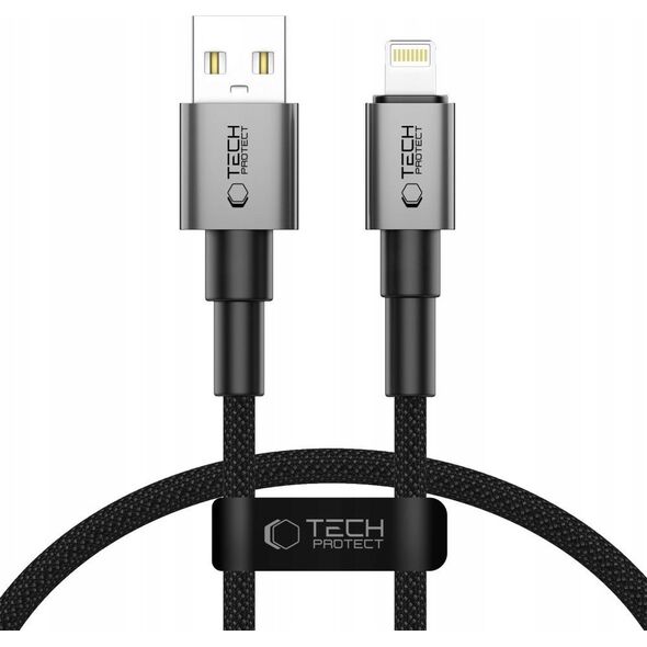 TECH-PROTECT ULTRABOOST DNA LIGHTNING CABLE 12W/2.4A 25CM IRON GREY