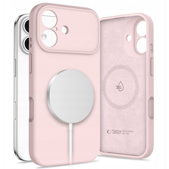 Etui Tech-Protect Silicone MagSafe do Apple iPhone 17 Pink Pearl