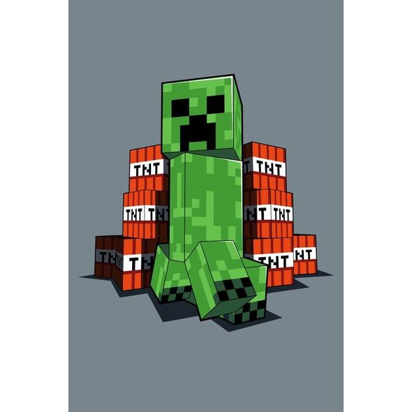 Jerry Fabrics Koc dziecięcy polarowy Minecraft 100x150 kocyk