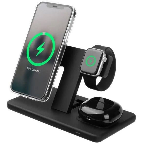Fixed | MagPowerstation 3-in-1 wireless charging stand with MagSafe mount support | FIXMPOS-BK