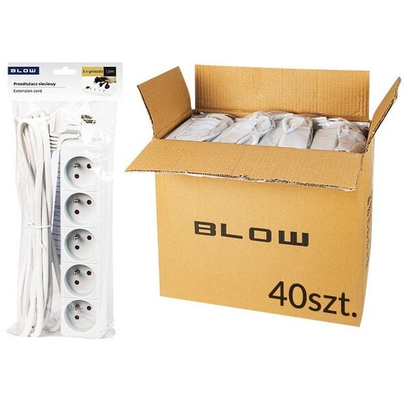 LISTWA ZASILAJĄCA PR-1.5M-5G/W (5 GNIAZD) 1.3&nbsp|m