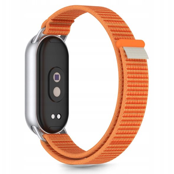 Tech-Protect watch strap Nylon Stripe Xiaomi Smart Band 8/9/10, orange/grey