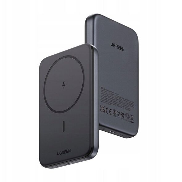 Powerbank magnetyczny 10000mAh UGREEN PB763 Qi2 USB-C 20W (czarny)