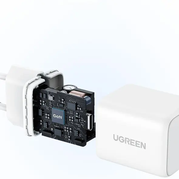 Ładowarka sieciowa UGREEN X513 30W GaN USB-C biała