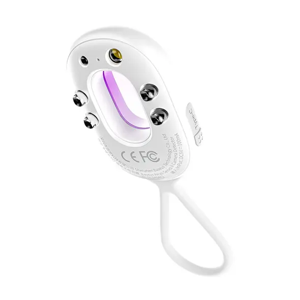 Wykrywacz ukrytych kamer Baseus Heyo Series II z alarmem i mini latarką + kabel Baseus Simple USB-A / USB-C biały