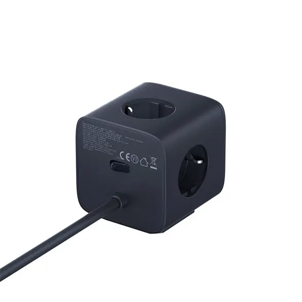 Kostka / listwa zasilająca Baseus EnerFill FA11 AC / USB-A 18W, USB-C 67W, 3xAC 1.5m czarna