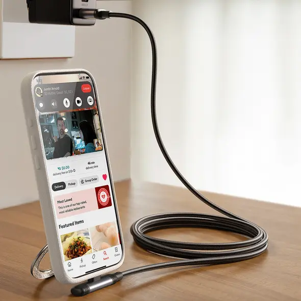 Kabel Joyroom S-A56 EnjoyX Series 90° USB-A - USB-C 3A 1,2m - czarny