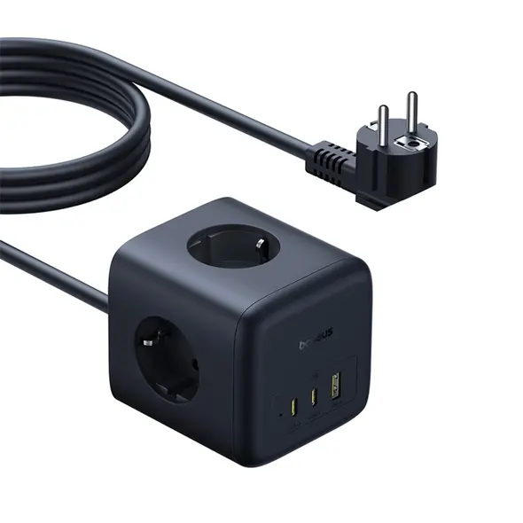 Kostka / listwa zasilająca Baseus EnerFill FA11 AC / USB-A 18W, USB-C 67W, 3xAC 1.5m czarna