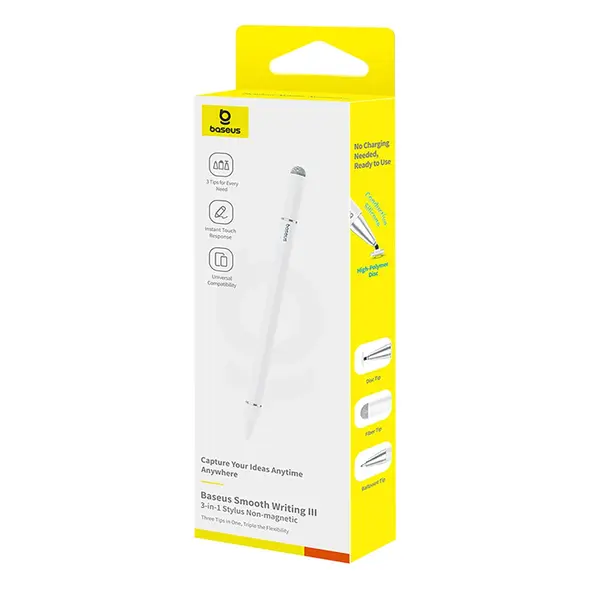 Rysik pasywny Baseus Smooth Writing III 3w1 wersja magnetyczna - biały