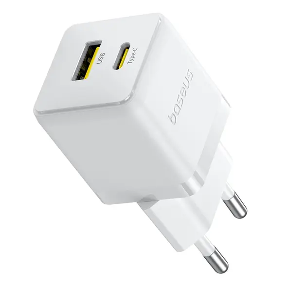Ładowarka sieciowa Baseus Palm 30W USB-A, USB-C biała