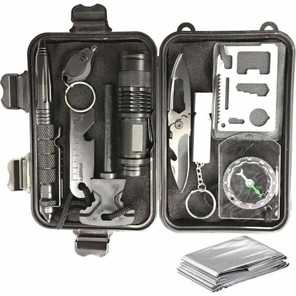 Aptel Zestaw SURVIVALOWY Niezbędnik Przeżycia w Pudełku SOS Set 10w1 AG772A