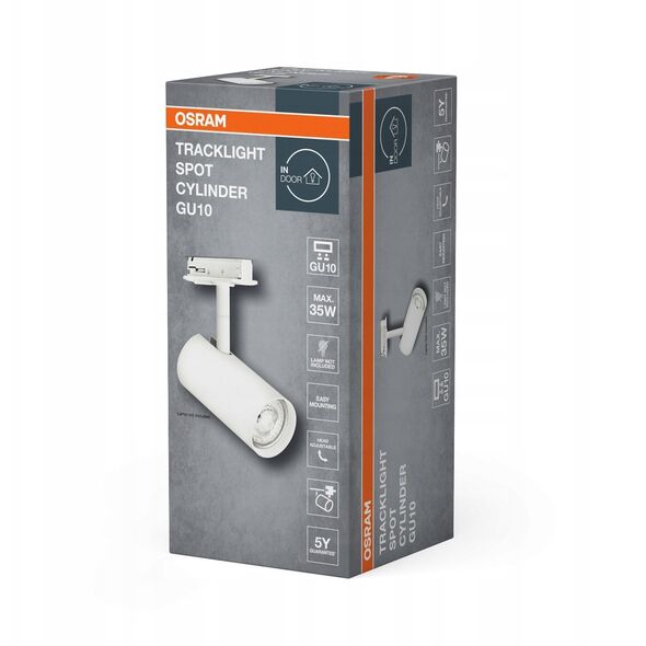 Track light OSRAM TRACKLIGHT SPOT CYLINDER, 1xGU10, white, 14x13x5.5cm