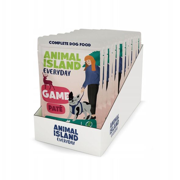 ANIMAL ISLAND Everyday dziczyzna, pasztet, saszetka pies 150g x 10 szt