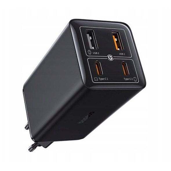 Baseus GaN6 Pro, 2x USB-C + 2x USB-A 100W (czarna)