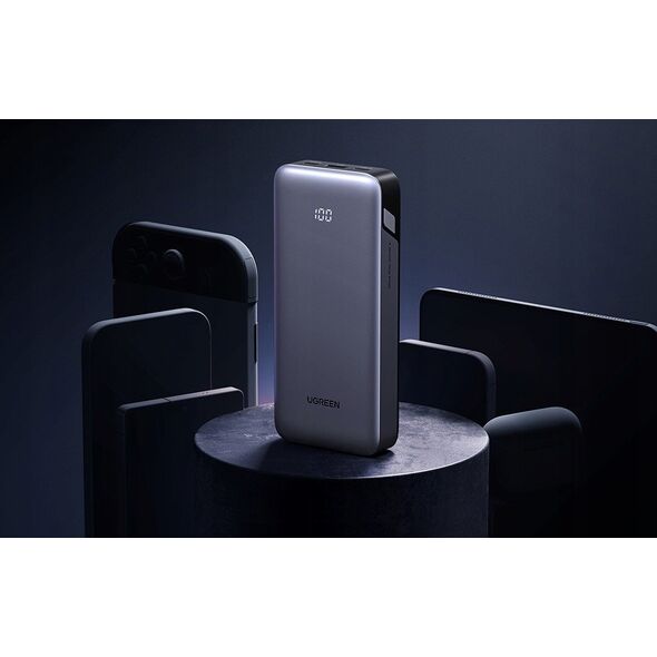 Powerbank UGREEN PB532 20000mAh USB-A, 2xUSB-C 30W szary