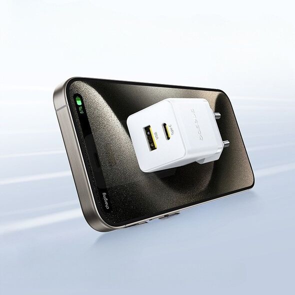 Ładowarka sieciowa Baseus Palm 30W USB-A, USB-C biała