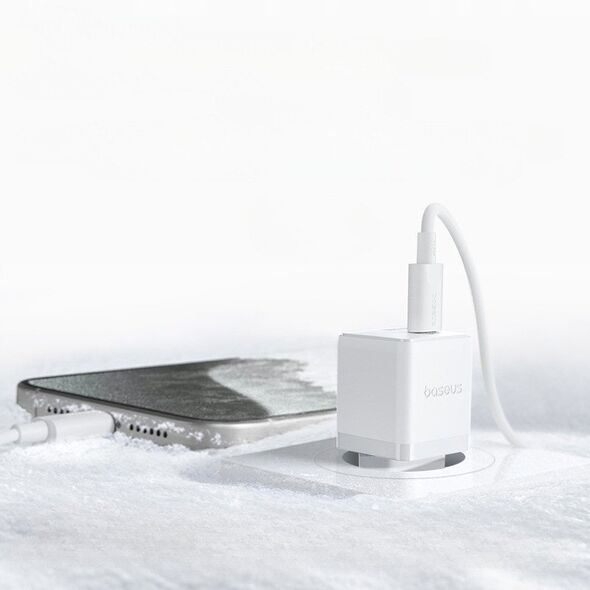 Ładowarka sieciowa Baseus Palm 30W USB-A, USB-C biała