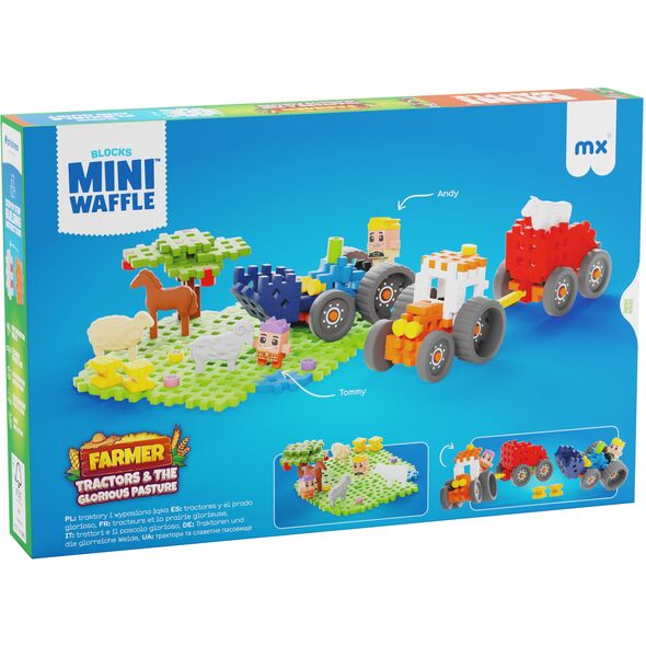 *****Klocki waffle Farmer traktor/łąka 100el 07535