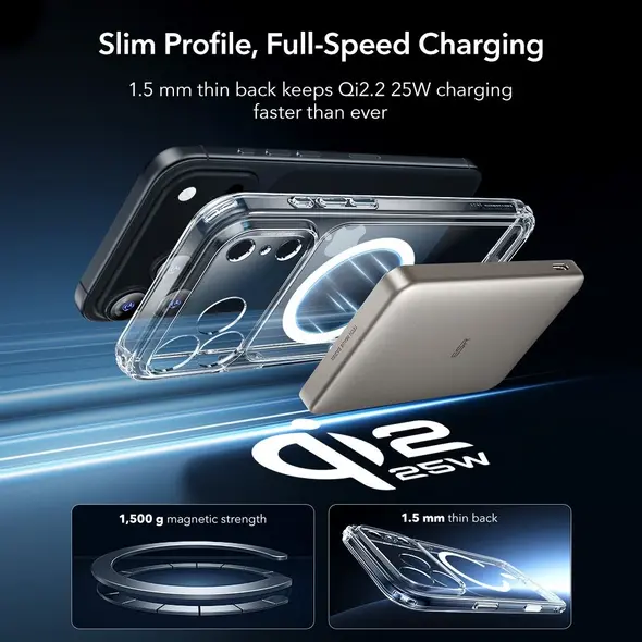 Zestaw ESR etui + szkło na ekran Classic Hybrid MagSafe & Tempered Glass do Apple iPhone 17 Pro Max Clear