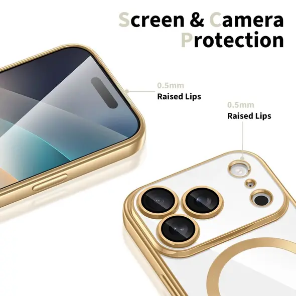 Etui Tech-Protect MagFlex MagSafe do Apple iPhone 17 Pro Max Shiny Gold