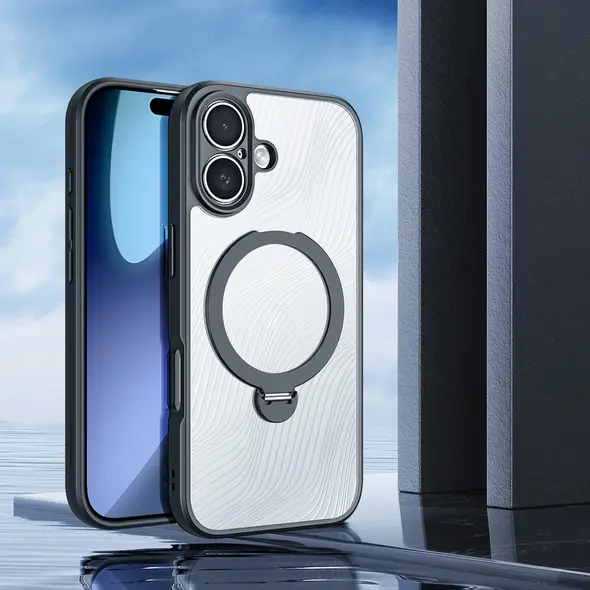Θήκη DuxDucis Aimo Mag με μαγνητικό δακτύλιο και βάση στήριξης για iPhone 17 – μαύρο