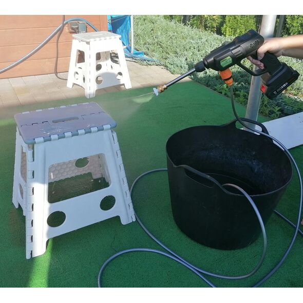 Myjka ciśnieniowa akumulatorowa 15 bar, 21V, 1500mAh