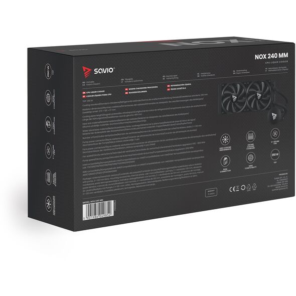 SAVIO NOX 240mm Chłodzenie wodne CPU