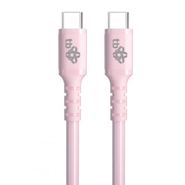 Καλώδιο USB C - USB C 60W ζελέ 1m ροζ
