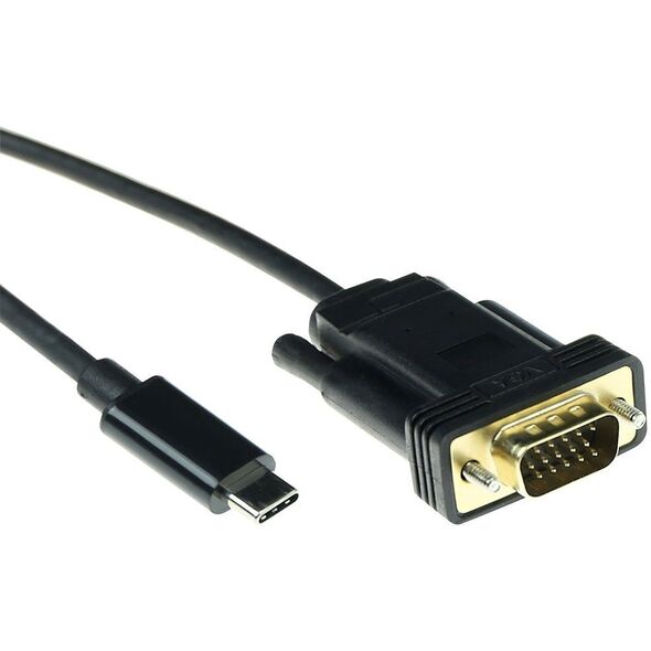 Καλώδιο μετατροπής ACT USB Type C σε VGA, 2 μέτρα USB3.1 CM - VGA M 1080P60 2M (SB0032)