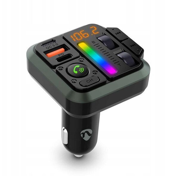 Πομπός FM αυτοκινήτου Nedis CATR2024BK Bluetooth 1" σταθερός Μαύρος