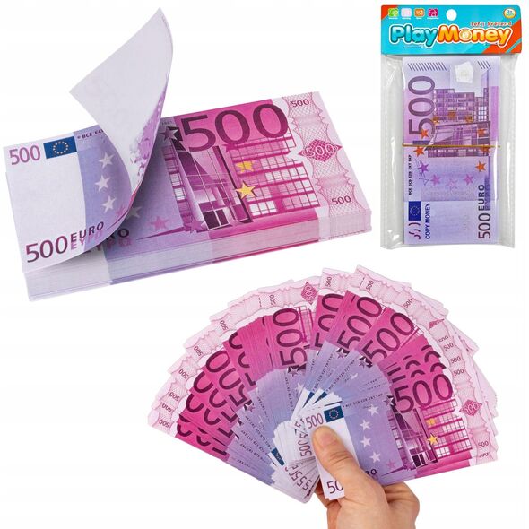 Banknoty zabawkowe pieniądze 500 euro