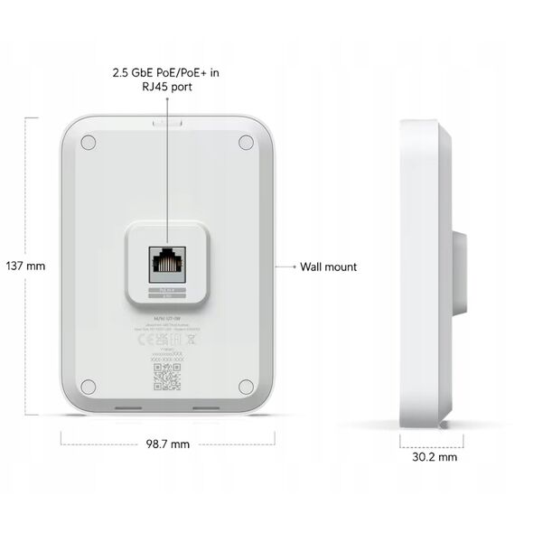 PUNKT DOSTĘPOWY UQ-U7-IW UniFi Wi-Fi 7 2.4&nbsp|GHz, 5&nbsp|GHz, 688&nbsp|Mbps + 4300&nbsp|Mbps UBIQUITI