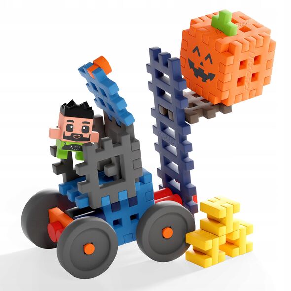 *****Klocki waffle Farmer wózek widłowy 50el 07511