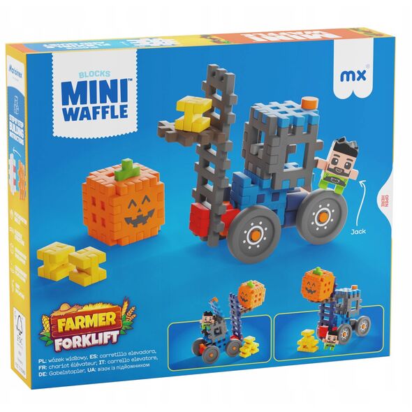 *****Klocki waffle Farmer wózek widłowy 50el 07511