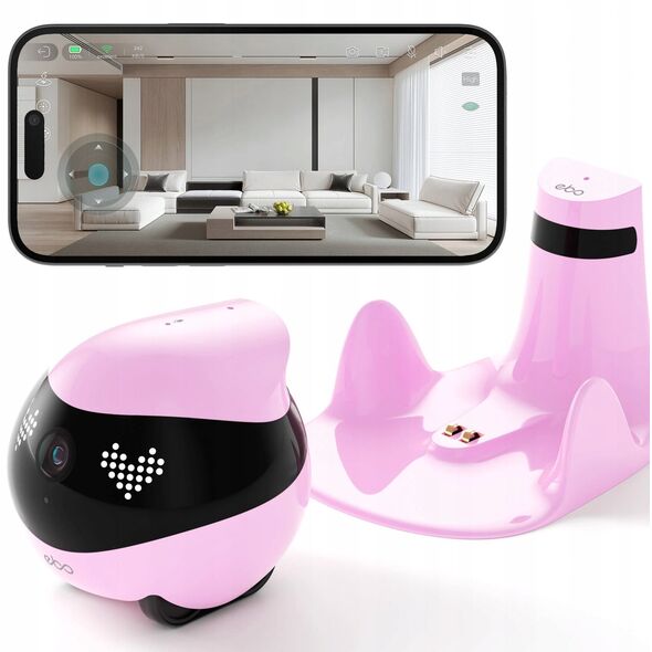 EnaBot - EBO AIR 2 - domowy, mobilny robot monitorujący (różowy)