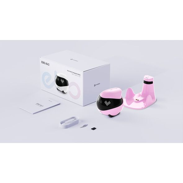 EnaBot - EBO AIR 2 - domowy, mobilny robot monitorujący (różowy)
