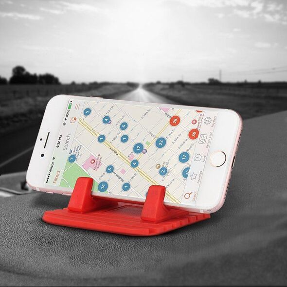 Podstawka Hurtel Uniwersalny uchwyt samochodowy silikonowa podstawka na telefon nano pad czarny uniwersalny