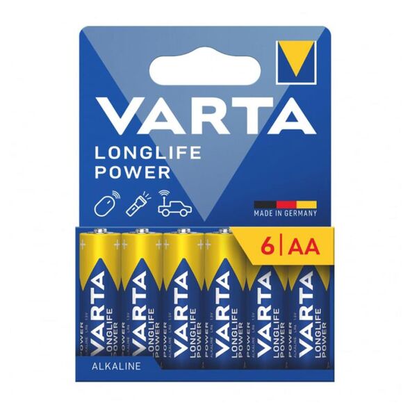 Μπαταρία Alkaline Varta Longlife Power AA LR06 Plastic Free (6 τεμ.) 4008496072033 4008496072033 έως και 12 άτοκες δόσεις