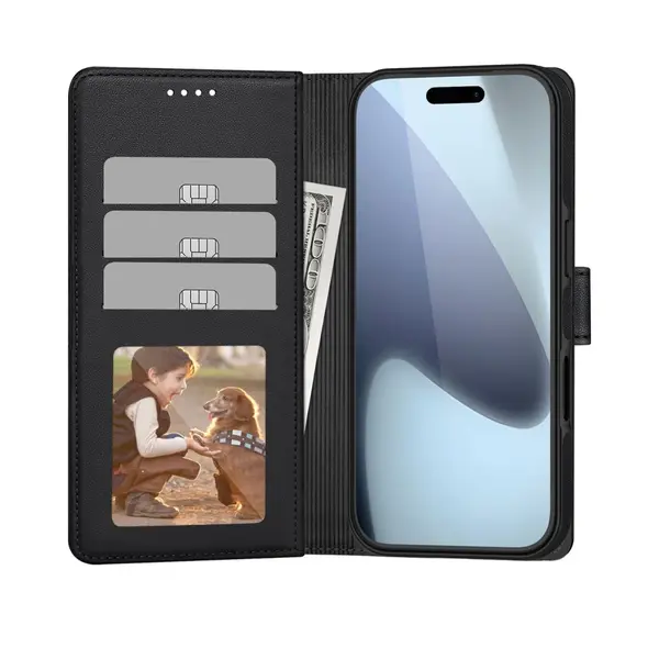 Etui z klapką Tech-protect Wallet MagSafe do Apple iPhone 17 Pro Max Matte Black