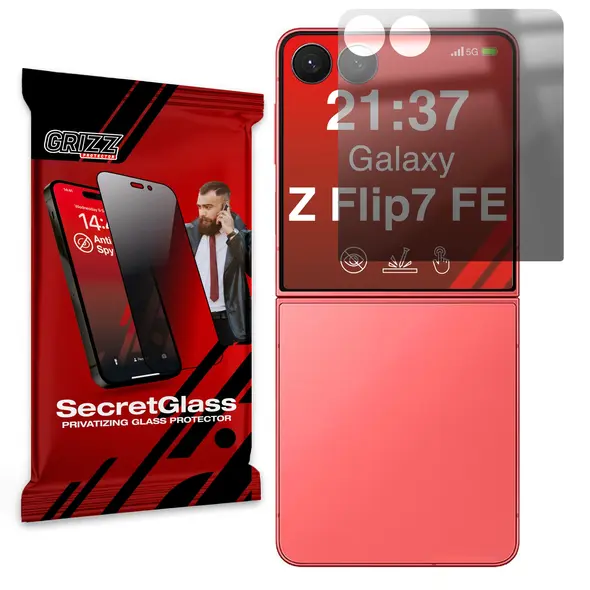 Matowe szkło prywatyzujące GrizzGlass SecretGlass do Samsung Galaxy Z Flip7 FE