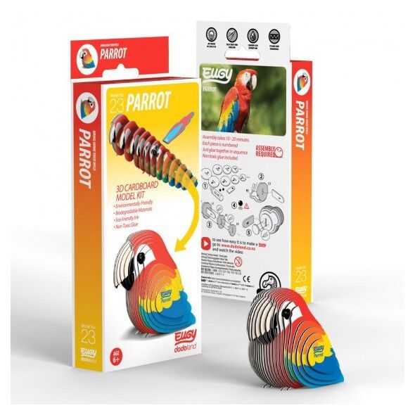 EUGY 3D Cardboard Model Kit - Parrot