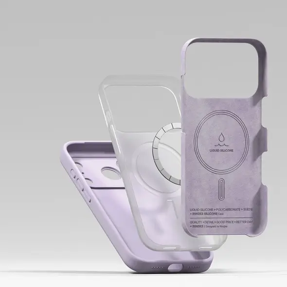 Etui Ringke Silicone Magnetic MagSafe do Apple iPhone 17 Pro Light Purple