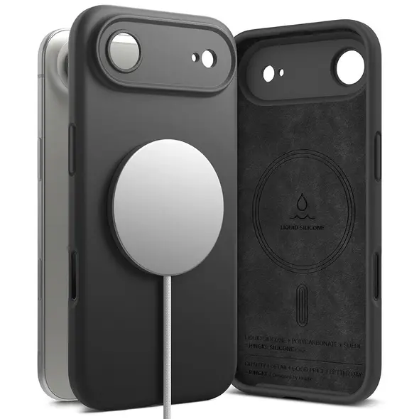 Etui Ringke Silicone Magnetic MagSafe do Apple iPhone 17 Air Black