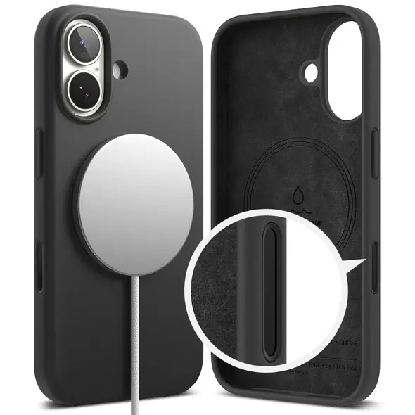 Etui Ringke Silicone Magnetic MagSafe do Apple iPhone 17 Black