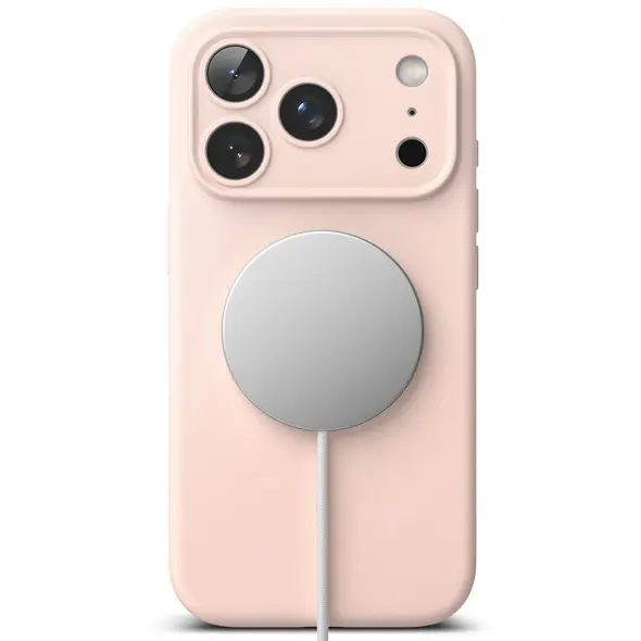 Etui Ringke Silicone Magnetic MagSafe do Apple iPhone 17 Pro Pink Sand