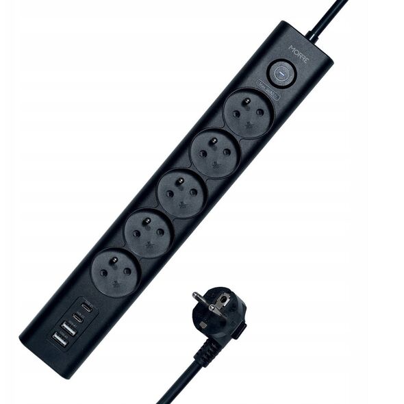 MORRE LISTWA ZASILAJĄCA 5G 2xUSB, 2xUSB-C,1,5m