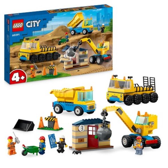 Lego City Construction Vehicles And Crane With Wrecking Ball (60391) (LGO60391) έως 12 άτοκες Δόσεις